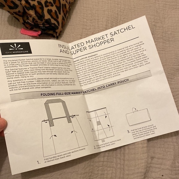 Isaac Mizrahi Live  Insulated Market Satchel and super shopper bag . New - Picture 3 of 16